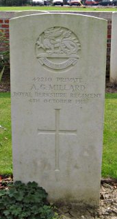 Alfred Millard at St. Venant Communal Cemetery