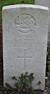 Maurice Priest at St. Sever Cemetery, Rouen