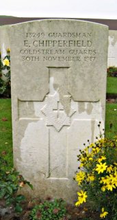 Edward Chipperfield at Rocquigny-Equancourt Road British Cemetery, Manancourt, Somme