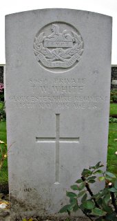 Thomas White at Tyne Cot Cemetery, Ypres