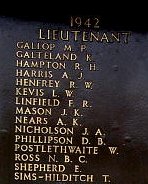 William Postlethwaite on the Royal Naval Patrol Service Memorial, Lowestoft
