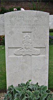 William Wyeth at Faubourg d'Amiens Cemetery, Arras