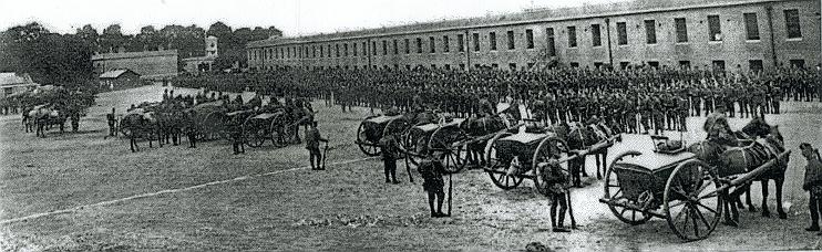 Royal Scots Fusiliers leaving Gosport