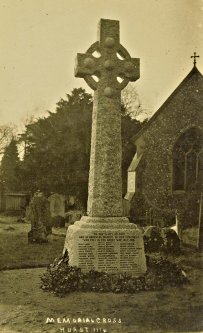 Hurst War Memorial, 1922