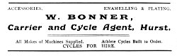 W. Bonner, Carrier and Cycle Agent